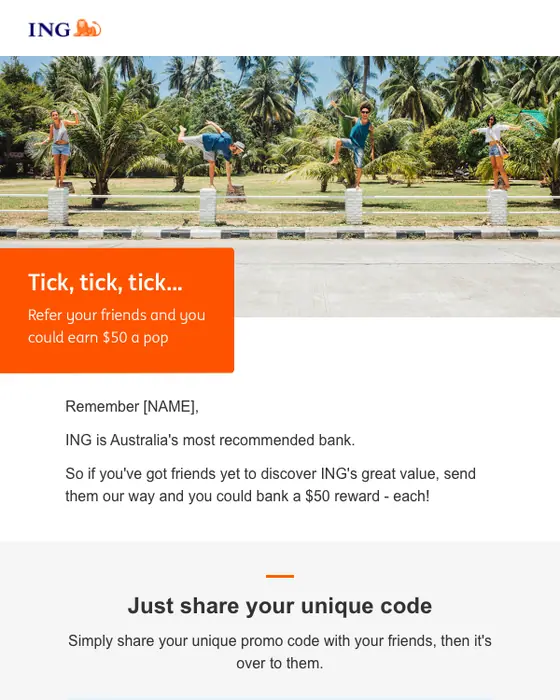 ING Australia referral email