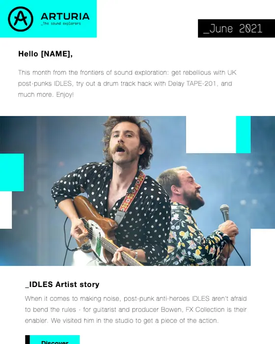 Arturia newsletter email