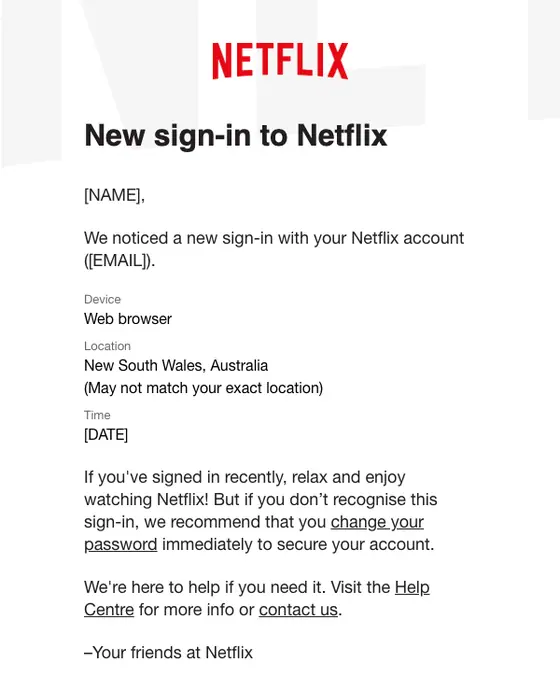 Netflix email