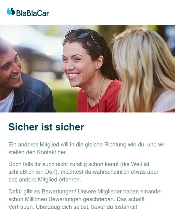 BlaBlaCar account notice email