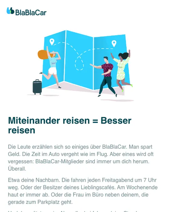 BlaBlaCar re engagement email
