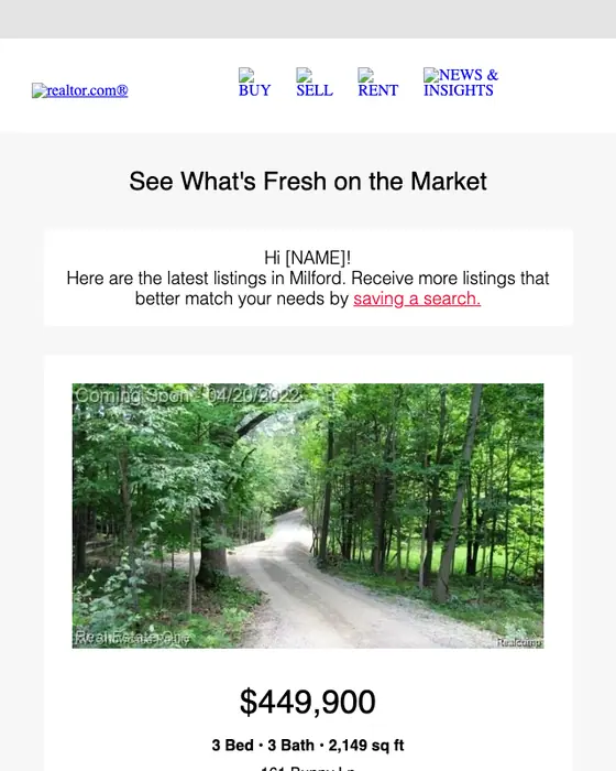 realtor.com job alert email