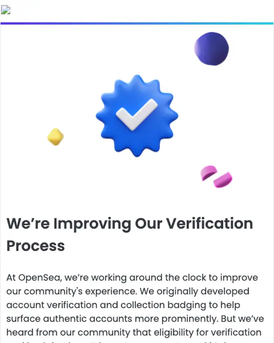 OpenSea account notice email