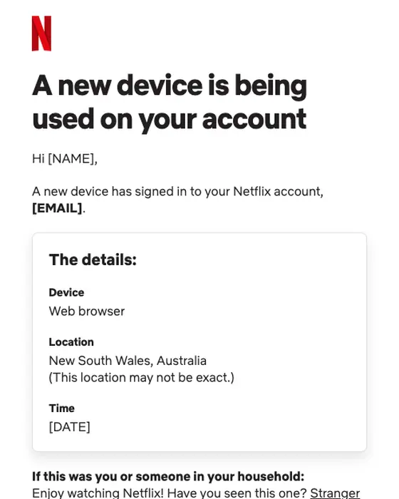 Netflix email