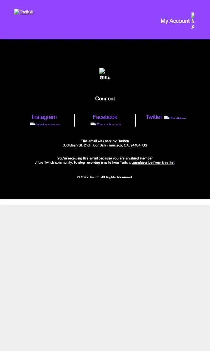 Twitch re engagement email, full length