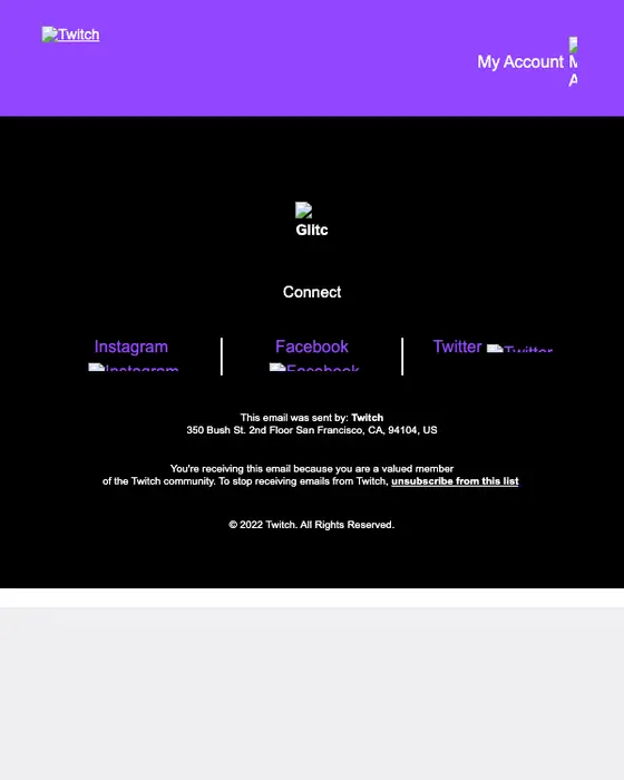 Twitch re engagement email