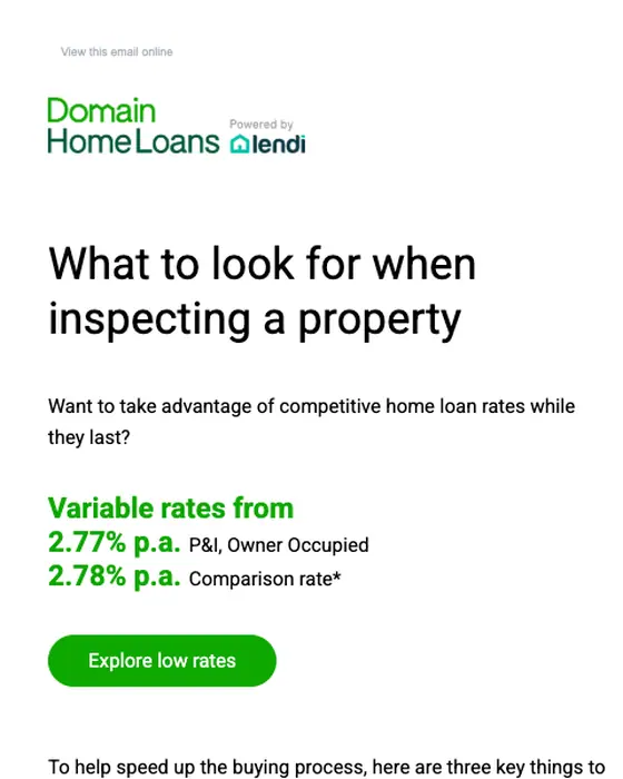 Domain Home Loans email