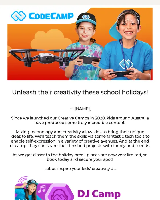 Code Camp email