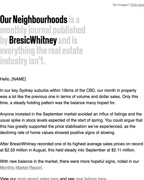 BresicWhitney newsletter email