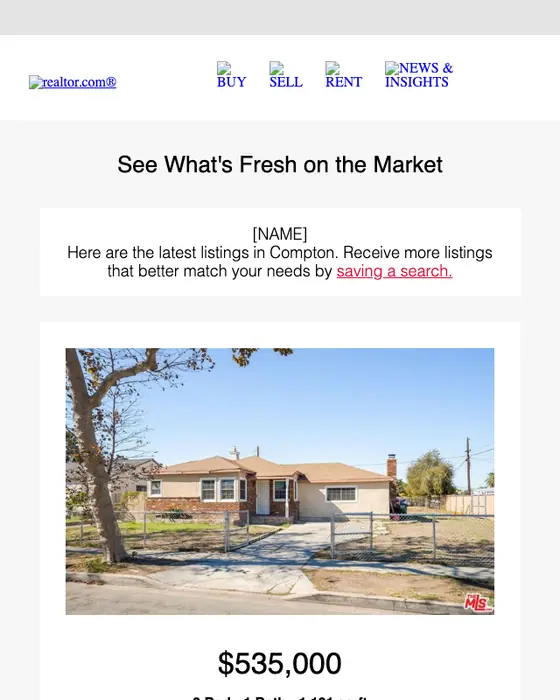realtor.com job alert email