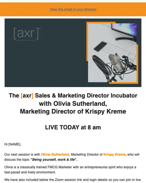 axr Recruitment & Search email