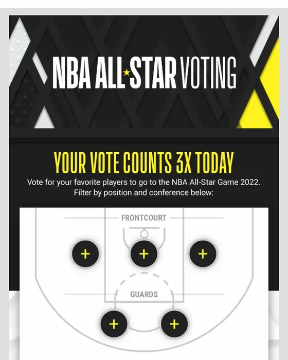 NBA promotional email