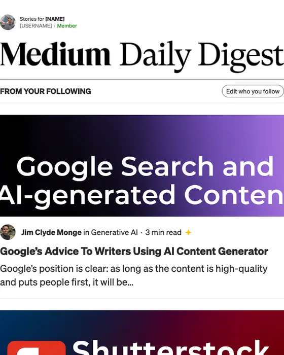 Medium digest email