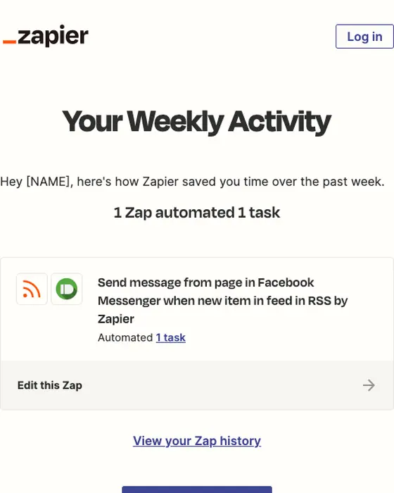 Zapier digest email