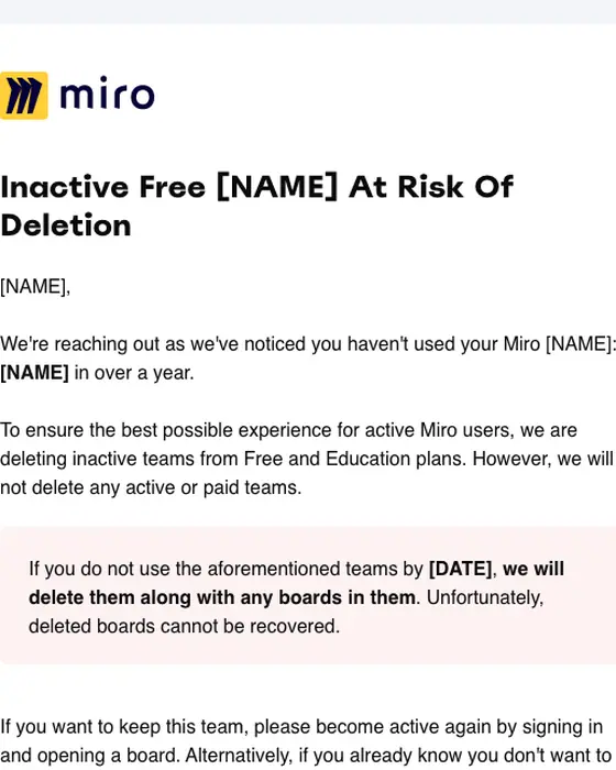 Miro email