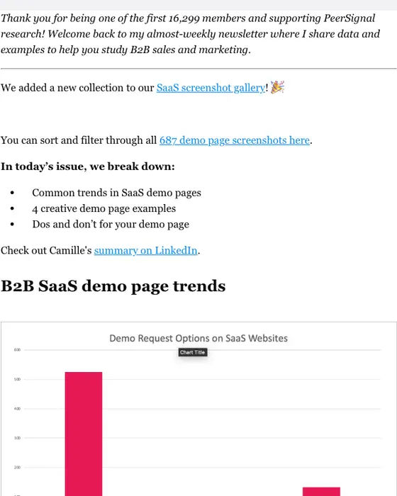 PeerSignal newsletter email