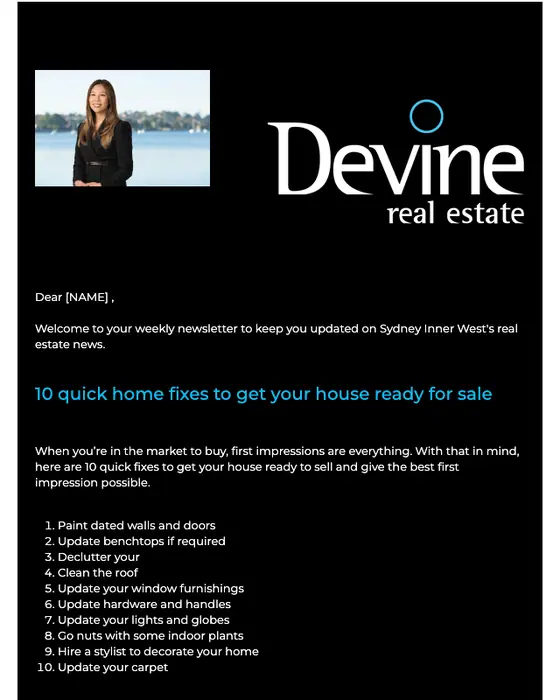 Devine Property email