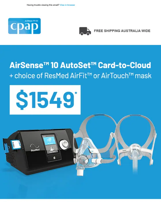 CPAP Australia promotional email