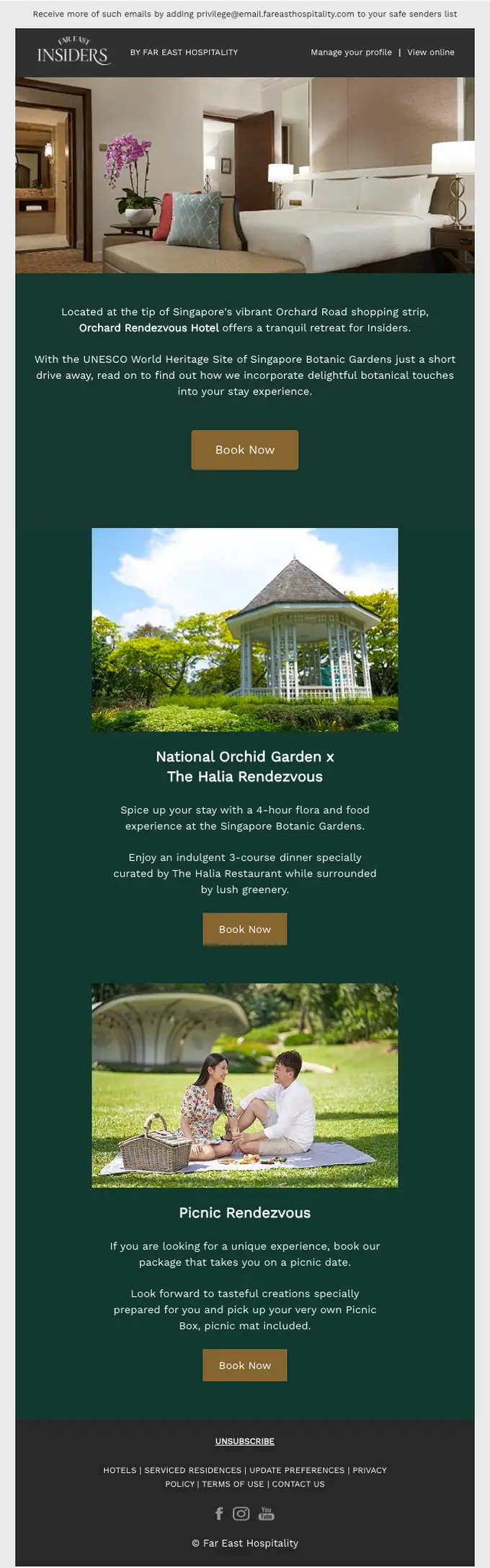 Far East Insiders by Far East Hospitality promotional email, full length
