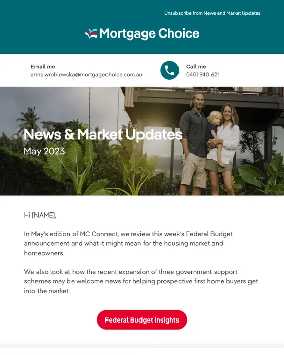Mortgage Choice newsletter email