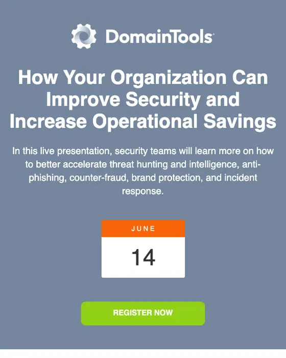 DomainTools event invite email