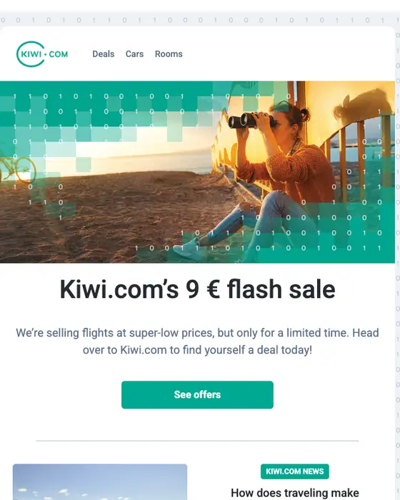 Kiwi.com sale email