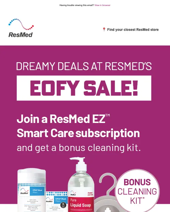 ResMed promotional email