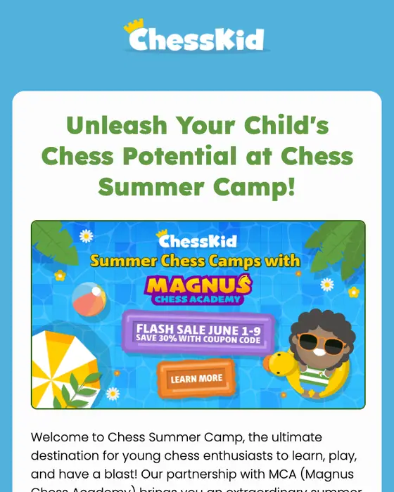 ChessKid promotional email
