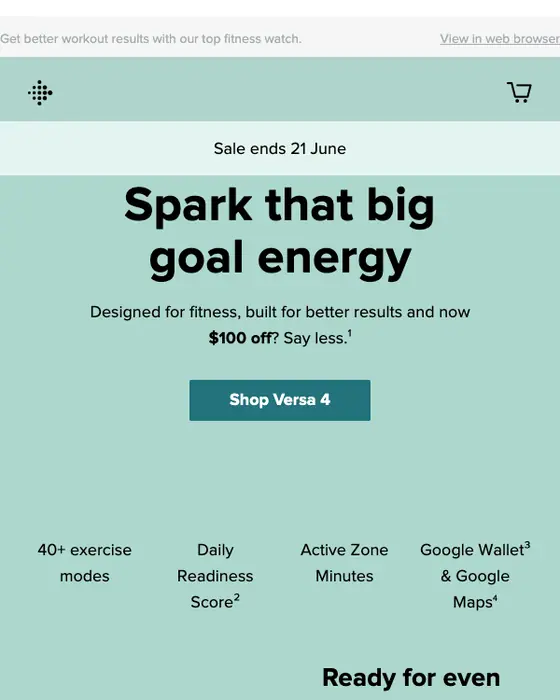 Fitbit sale email