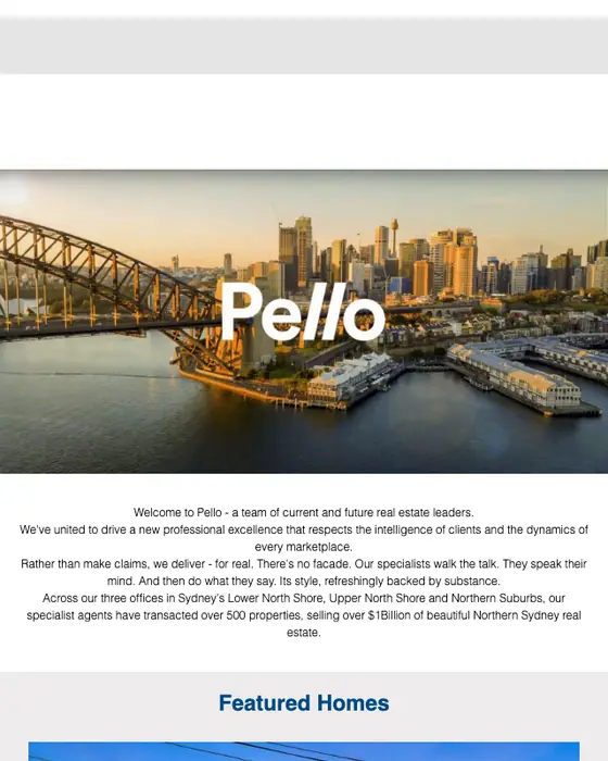 Pello promotional email