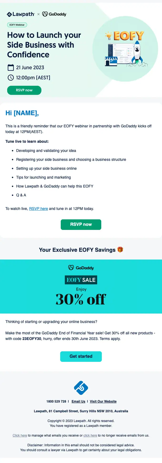 Lawpath webinar email, full length