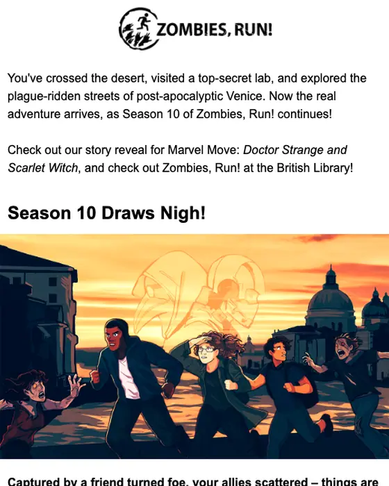 Zombies, Run! email