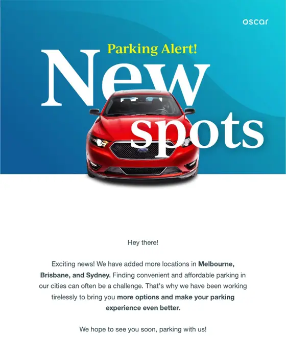 Share with Oscar promotional email