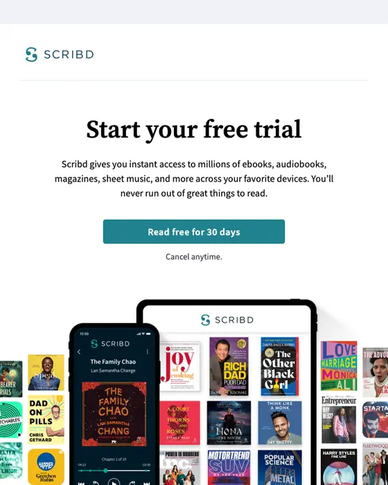 Scribd re engagement email