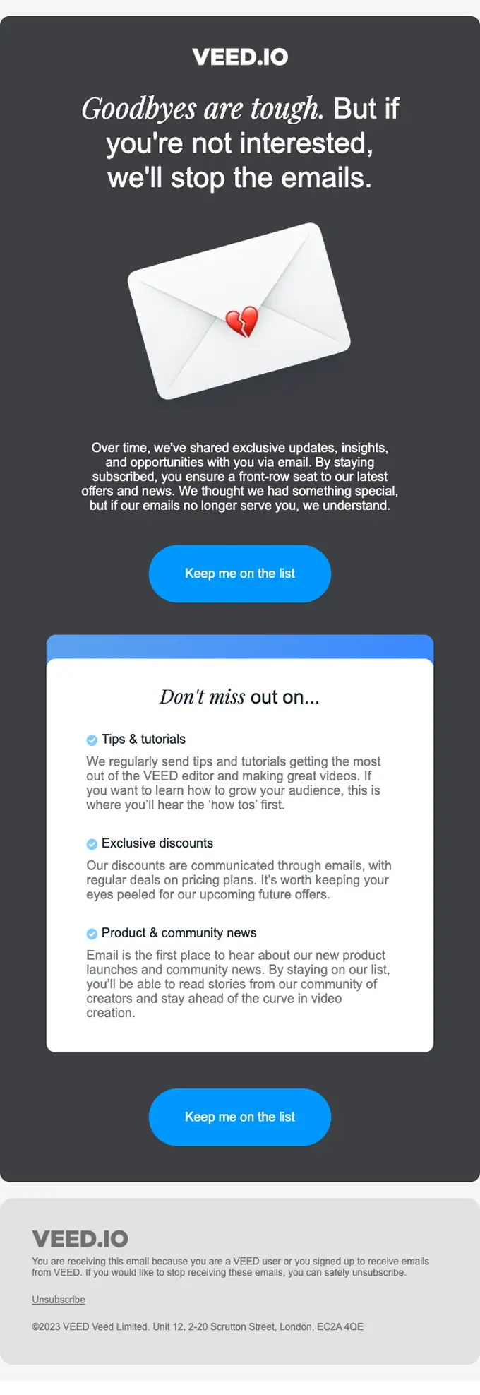 VEED re engagement email, full length