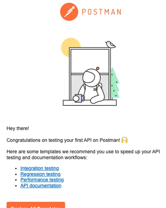 Postman re engagement email