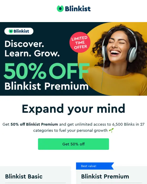 Blinkist email