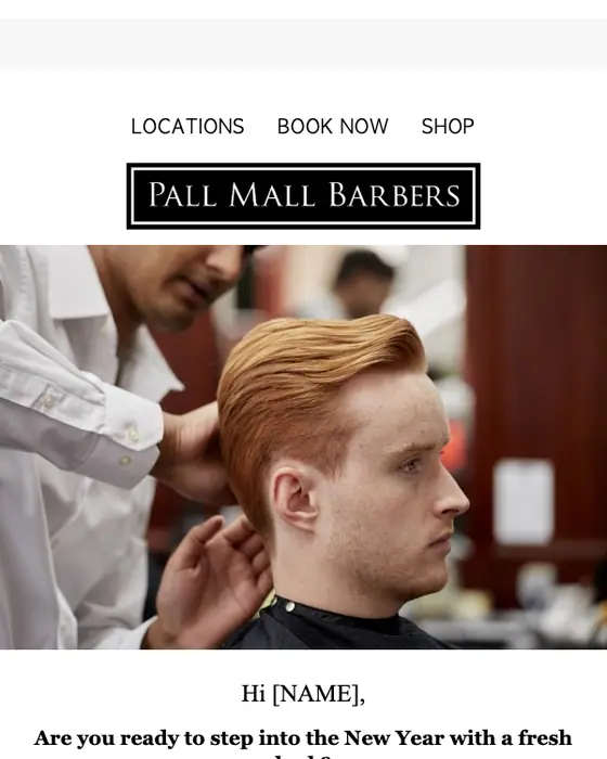 Pall Mall Barbers seasonal email