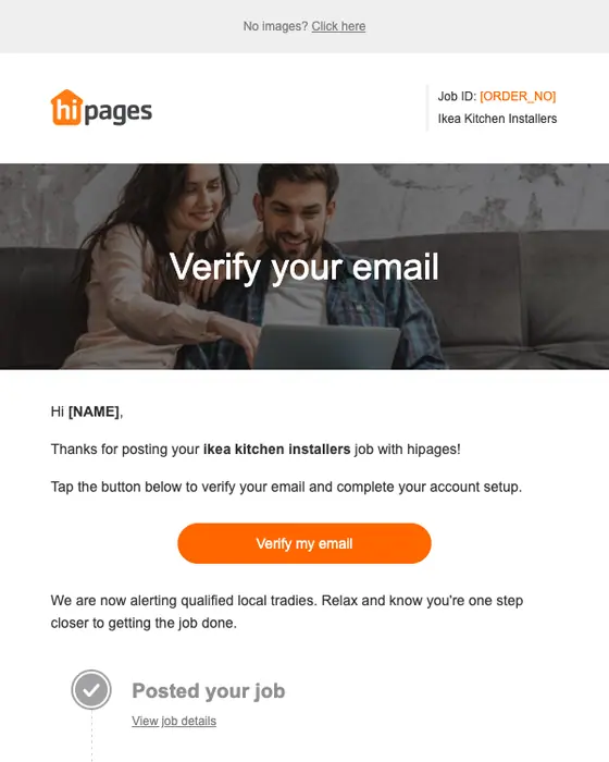 hipages email verification email