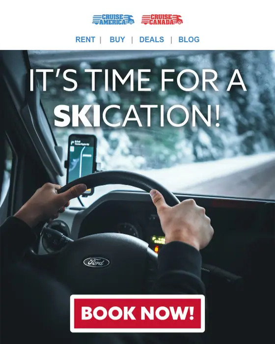 Cruise America promotional email