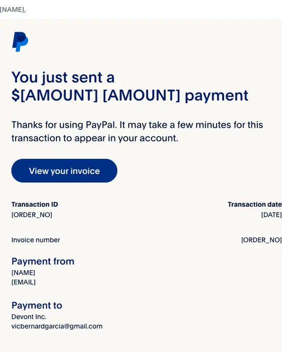 PayPal email