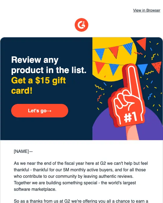 G2 survey email