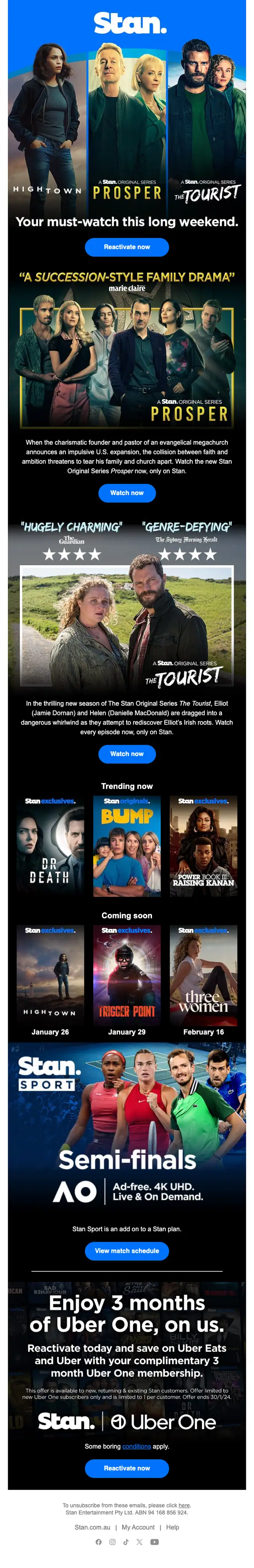 Stan. promotional email, full length