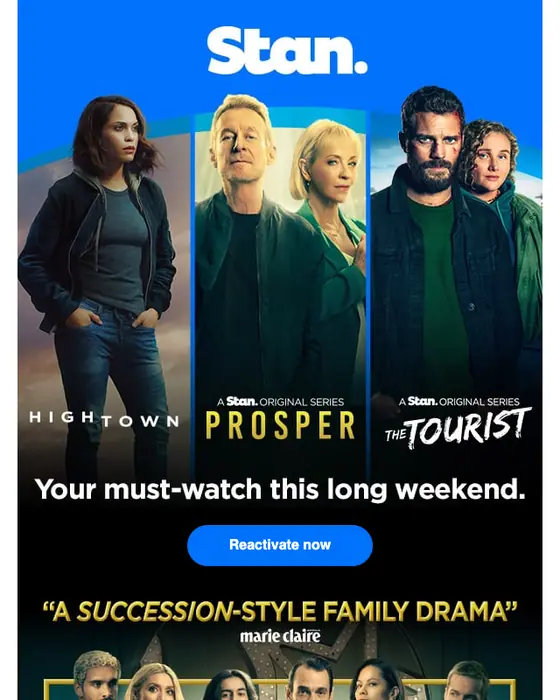 Stan. promotional email