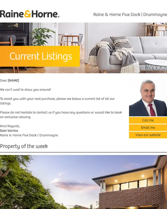 Raine & Horne Five Dock | Drummoyne newsletter email