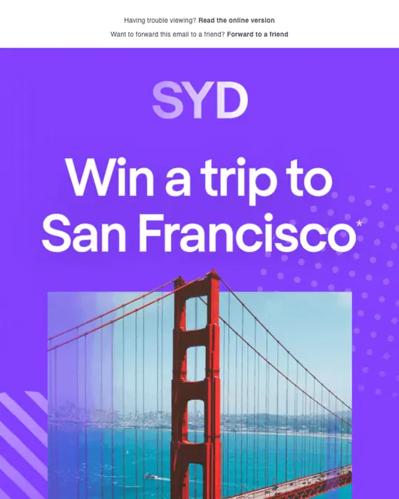 Sydney Airport promotional email