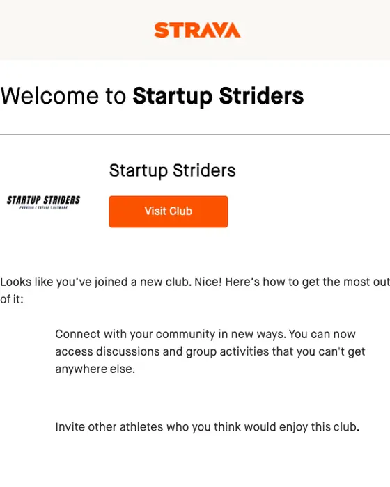 Strava email