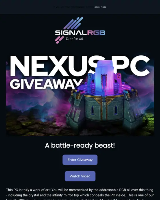 SignalRGB promotional email