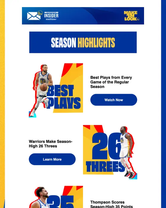 Golden State Warriors newsletter email: Season Recap ⏪ Plus, WNBA Golden State Reveals Team Identity!