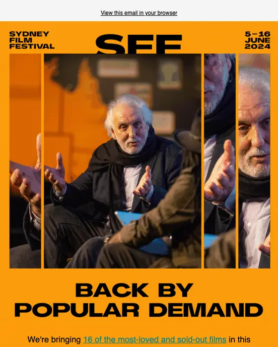 Sydney Film Festival promotional email